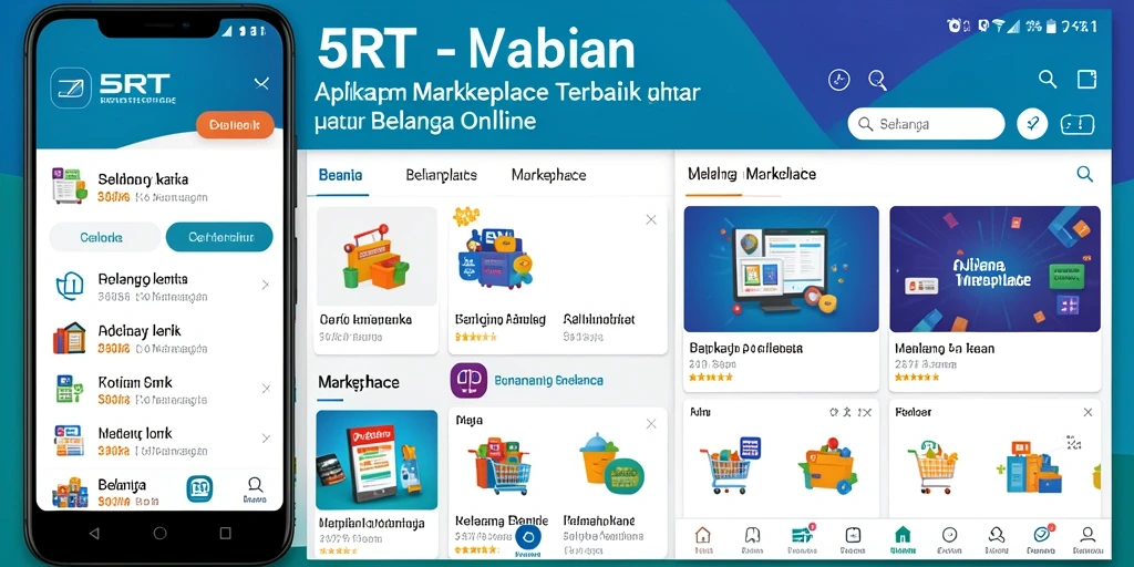 Tampilan antarmuka 5RT yang menarik dan intuitif untuk berbelanja.