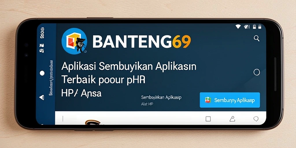 Antarmuka pengguna BANTENG69 untuk menyembunyikan aplikasi dengan mudah.