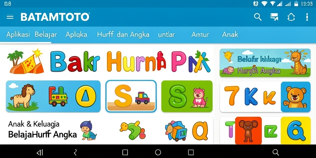 Tampilan antarmuka aplikasi BATAMTOTO yang menarik untuk anak-anak.
