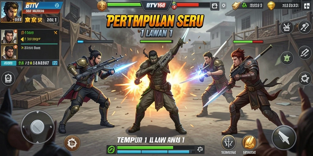 Tampilan antarmuka BTV168 yang dinamis dan menarik.