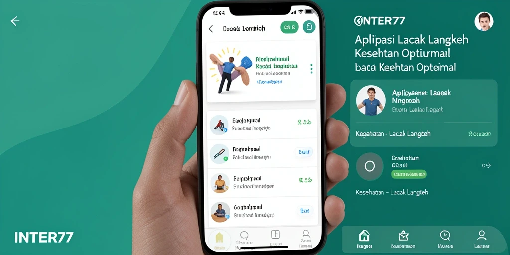Antarmuka pengguna INTER77 yang ramah dan menarik untuk Lacak Langkah.