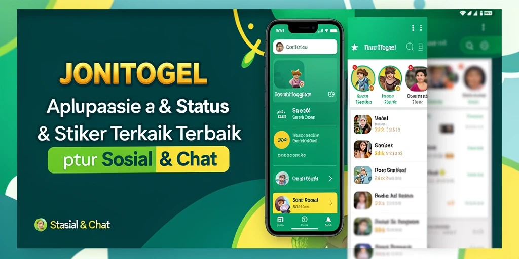 Antarmuka JONITOGEL yang menampilkan berbagai stiker menarik.