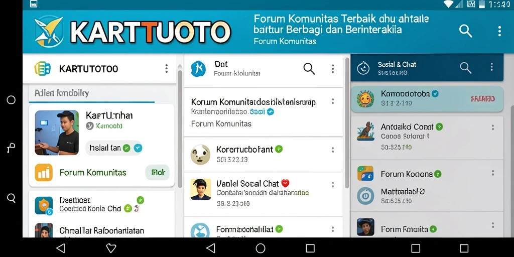 Tampilan antarmuka KARTUTOTO yang menarik untuk Forum Komunitas.