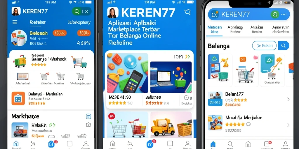 Antarmuka KEREN77 yang sederhana dan menarik untuk berbelanja.