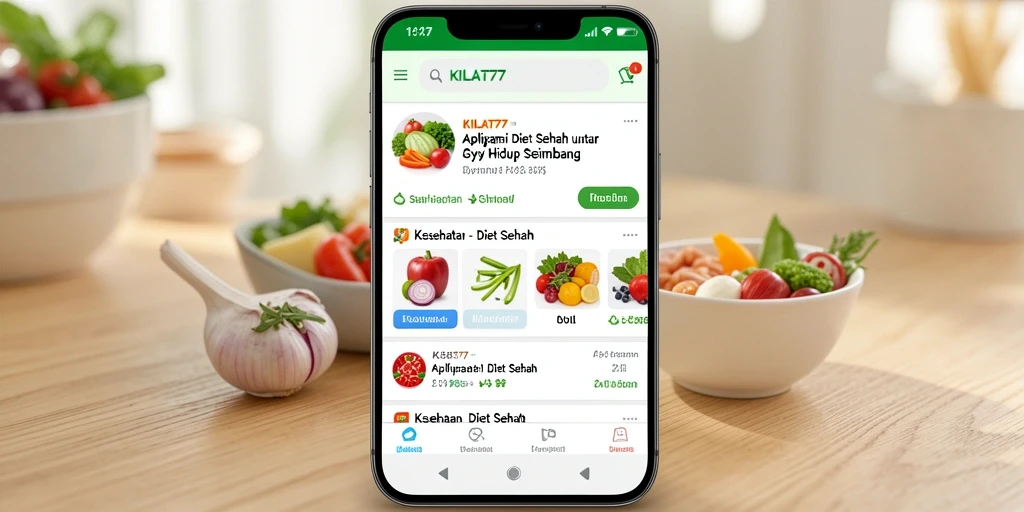 Antarmuka KILAT77 menampilkan menu sehat dan fitur tracking.