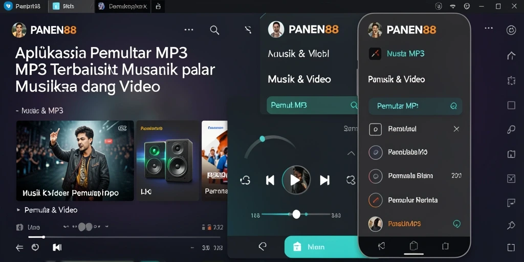 Antarmuka sederhana dan menarik dari PANEN88 sebagai Pemutar MP3.
